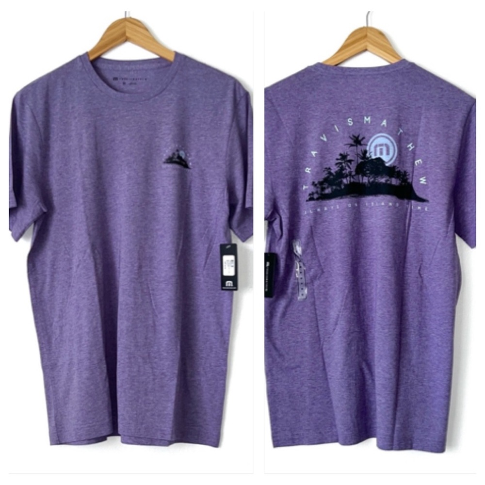 Travis Mathew Purple Short Sleeve Graphic Tee